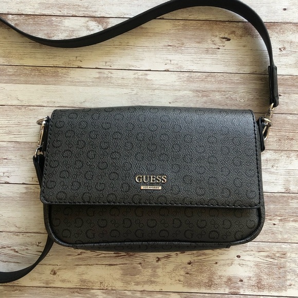 Guess Small Crossbody Bag Dark Gray - Picture 1 of 15